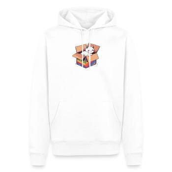 Haustierliebhaber Transgender Lesbisch Homosexuell LGBT Regenbogen Wortspiel - Männer Premium Bio Hoodie - Weiß - Vorne - Nico (187cm)