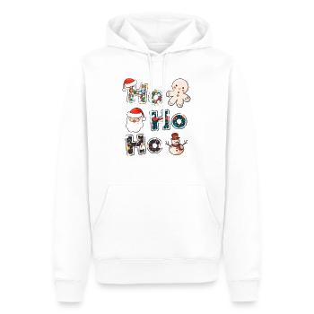 HO HO HO Weihnachts Design - Männer Premium Bio Hoodie - Weiß - Vorne - Nico (187cm)
