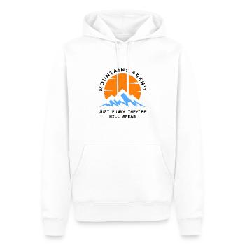 Mountains Aren't Just Funny They're Hill Areas - Men’s Premium Organic Hoodie - white - Front - Nico (187cm)
