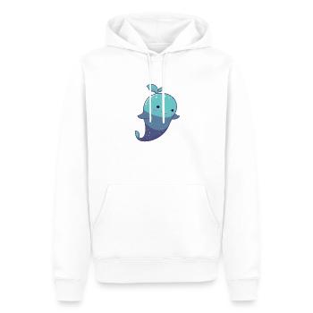 Mignonne baleine mignonne - Sweat à capuche Premium bio Homme - blanc - Devant - Nico (187cm)