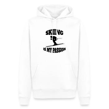 Skieurs Equipement de ski Ski Ski Ski Design - Sweat à capuche Premium bio Homme - blanc - Devant - Nico (187cm)