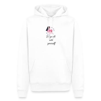 Be gentle with yourself - Sweat à capuche Premium bio Homme - blanc - Devant - Nico (187cm)