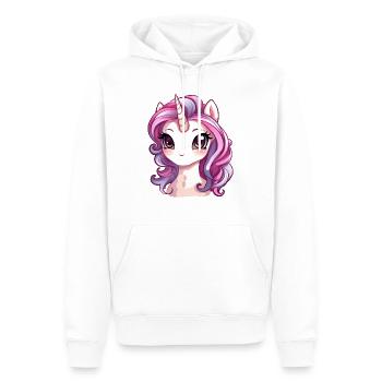 Einhorn - Männer Premium Bio Hoodie - Weiß - Vorne - Nico (187cm)
