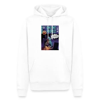 Retro Horror Comic - Le profil en ligne - Sweat à capuche Premium bio Homme - blanc - Devant - Nico (187cm)