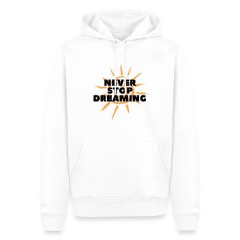 Dreaming 2 - Männer Premium Bio Hoodie - Weiß - Vorne - Nico (187cm)