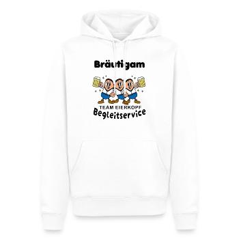 Bäutigam Begleitservice - Männer Premium Bio Hoodie - Weiß - Vorne - Nico (187cm)