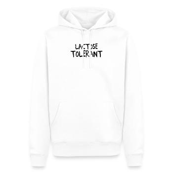 Laktosetoleranter Humor Käse Lustiges Milch-Wortspiel - Männer Premium Bio Hoodie - Weiß - Vorne - Nico (187cm)