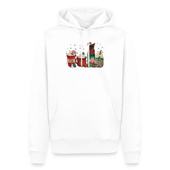 Burmesische Kaffeetassen Kaffeetassen Santa Cat - Männer Premium Bio Hoodie - Weiß - Vorne - Nico (187cm)