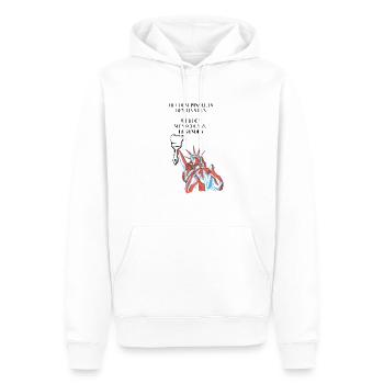 Die Legende, der Maler, ist da! - Männer Premium Bio Hoodie - Weiß - Vorne - Nico (187cm)