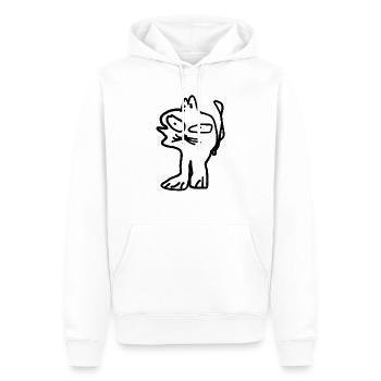 Katze - Männer Premium Bio Hoodie - Weiß - Vorne - Nico (187cm)