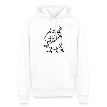 Katze - Männer Premium Bio Hoodie - Weiß - Vorne - Nico (187cm)