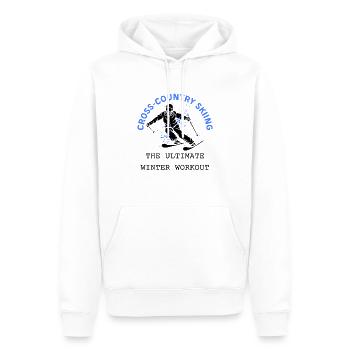 Skieur Ski Design Tenue De Ski - Sweat à capuche Premium bio Homme - blanc - Devant - Nico (187cm)