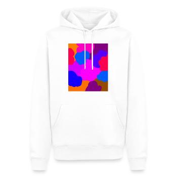Wolken - Männer Premium Bio Hoodie - Weiß - Vorne - Nico (187cm)
