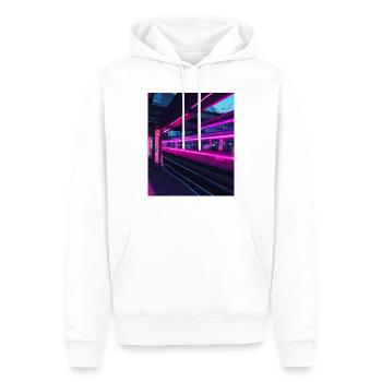 Bahnhof Zug Tokio - Männer Premium Bio Hoodie - Weiß - Vorne - Nico (187cm)