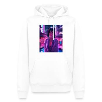 Japon - Sweat à capuche Premium bio Homme - blanc - Devant - Nico (187cm)
