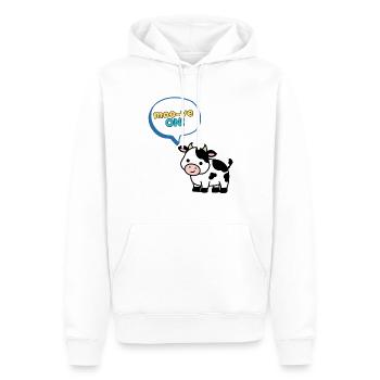 ¡Moo-ve On ! Un entraîneur de vache motivant drôle - Sweat à capuche Premium bio Homme - blanc - Devant - Nico (187cm)