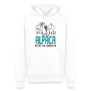 alpaca tent for tonight! - Männer Premium Bio Hoodie - Weiß - Vorne - Nico (187cm)