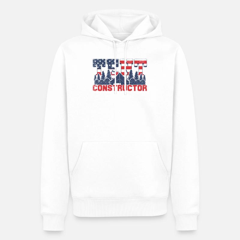 Tent constructor - Männer Premium Bio Hoodie - Weiß