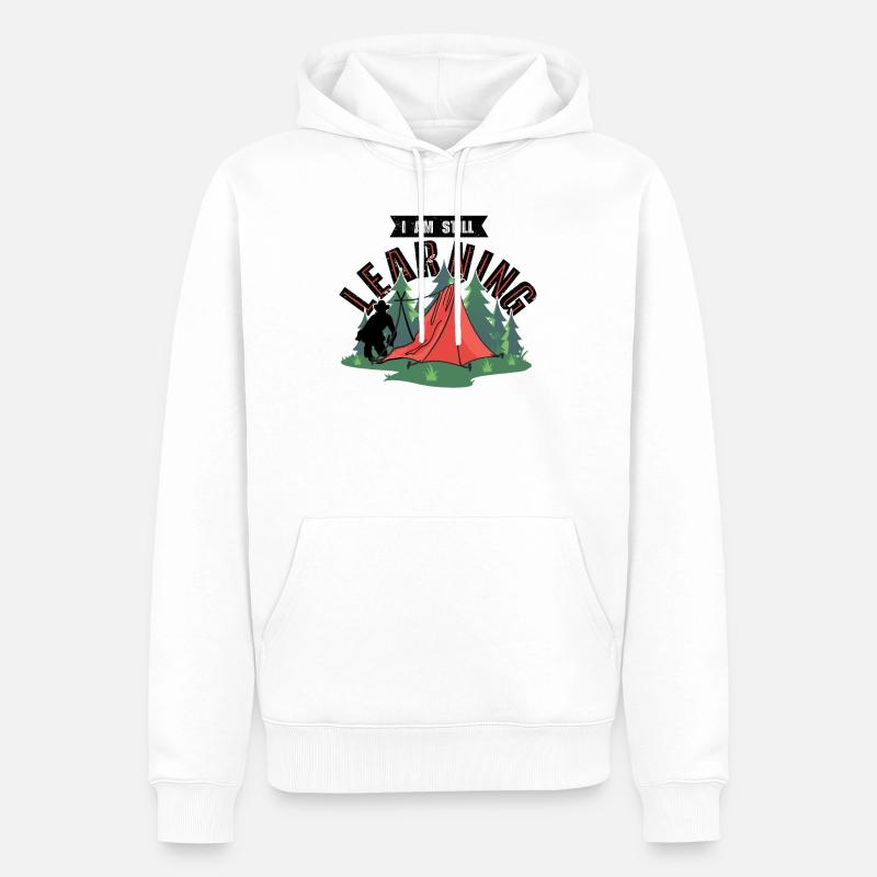 I am still learning - Männer Premium Bio Hoodie - Weiß