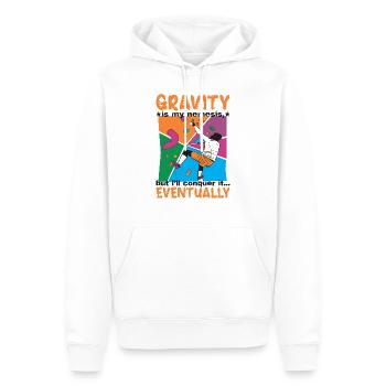 est mon ennemi juré, mais je le vaincrai... Finalement - Sweat à capuche Premium bio Homme - blanc - Devant - Nico (187cm)
