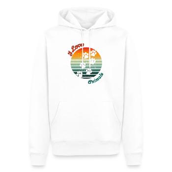 Ich liebe Tiere - Männer Premium Bio Hoodie - Weiß - Vorne - Nico (187cm)