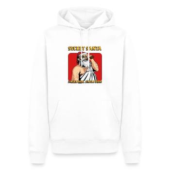 Santa Claus - Jingle Bier, Jingle Bier! Funny - Männer Premium Bio Hoodie - Weiß - Vorne - Nico (187cm)