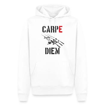 Low Carpe Diem Carphunters Karpfen Karpfenangler - Männer Premium Bio Hoodie - Weiß - Vorne - Nico (187cm)