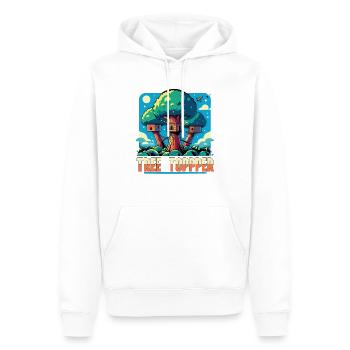 TREE TOPPER - Men’s Premium Organic Hoodie - white - Front - Nico (187cm)