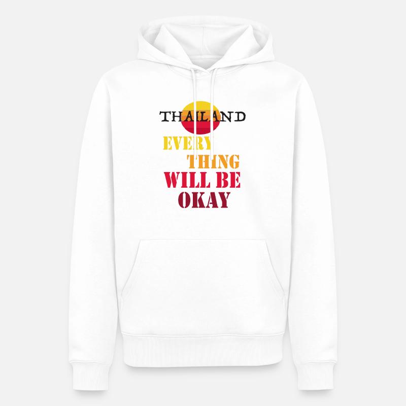 Thailand alles wird gut! - Männer Premium Bio Hoodie - Weiß