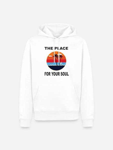 The Place for your Soul - Männer Premium Bio Hoodie - Weiß