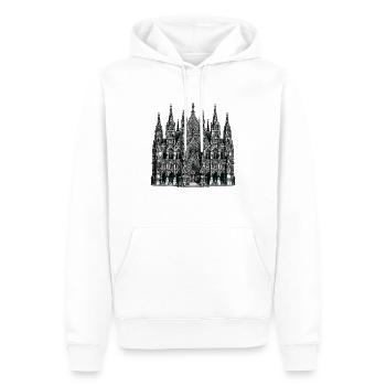 Gotische Kathedrale Architektur - Männer Premium Bio Hoodie - Weiß - Vorne - Nico (187cm)