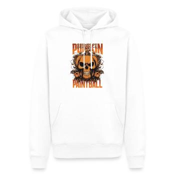 Paintball citrouille Halloween - Sweat à capuche Premium bio Homme - blanc - Devant - Nico (187cm)