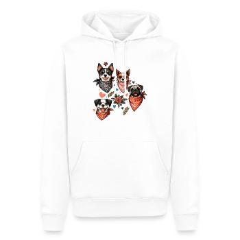 Dogs with bandanas - Men’s Premium Organic Hoodie - white - Front - Nico (187cm)