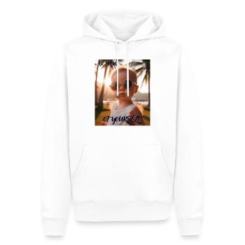 BE PROUD OF YOURSELF - SOIT FIER(E) DE TOI - Sweat à capuche Premium bio Homme - blanc - Devant - Nico (187cm)