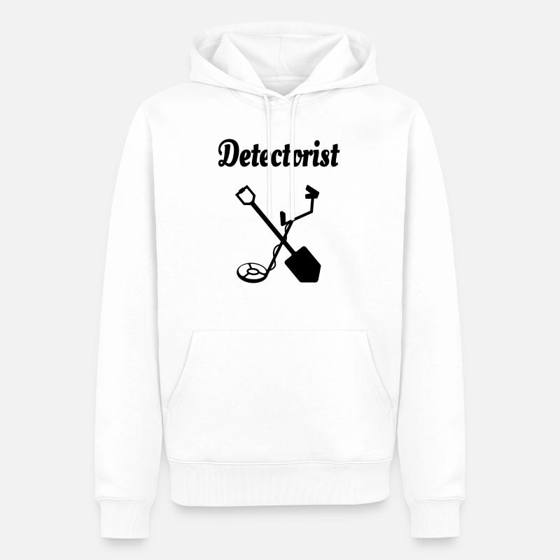 Détecteur de métaux - Sweat à capuche Premium bio Homme - blanc