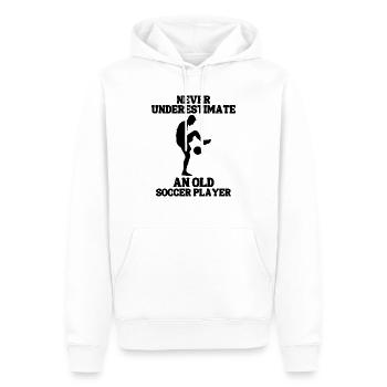 Fußballmannschaft Fußballdesign Fußballspieler - Männer Premium Bio Hoodie - Weiß - Vorne - Nico (187cm)
