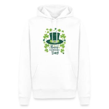 Chapeau de trèfle - Sweat à capuche Premium bio Homme - blanc - Devant - Nico (187cm)