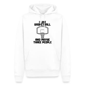 Basketball Basketballteam Basketballspieler - Männer Premium Bio Hoodie - Weiß - Vorne - Nico (187cm)