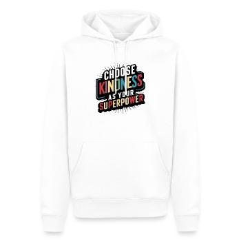Choisissez la gentillesse comme impression artistique de votre superpouvoir - Sweat à capuche Premium bio Homme - blanc - Devant - Nico (187cm)