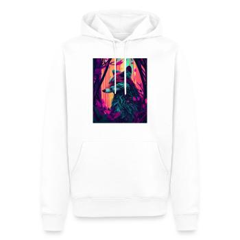 Funky Forest Fox - Männer Premium Bio Hoodie - Weiß - Vorne - Nico (187cm)