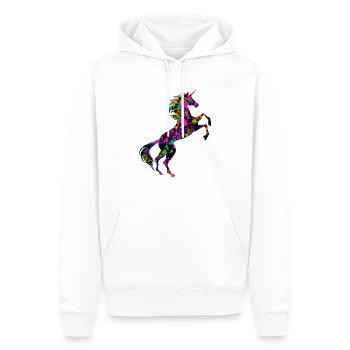 Einhorn Farbmuster Symbol T-Shirt Sprühfarbe - Männer Premium Bio Hoodie - Weiß - Vorne - Nico (187cm)