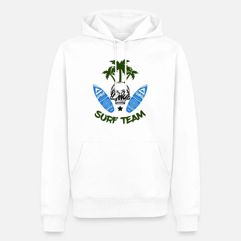 surf team - Männer Premium Bio Hoodie - Weiß