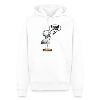 non - Sweat à capuche Premium bio Homme - blanc - Devant - Nico (187cm)
