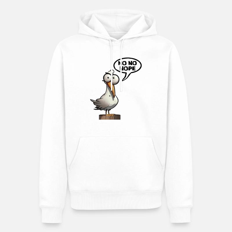drôle non - Sweat à capuche Premium bio Homme - blanc
