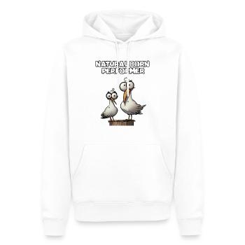 Ideengeber Nummer 1 Spruch Geschenk Natural Born - Männer Premium Bio Hoodie - Weiß - Vorne - Nico (187cm)