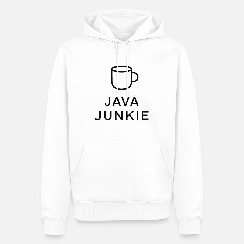 JAVA-JUNKIE - Männer Premium Bio Hoodie - Weiß