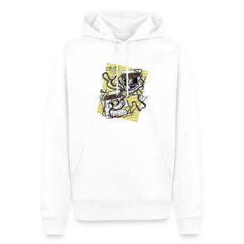 Cassette Culture - Männer Premium Bio Hoodie - Weiß - Vorne - Nico (187cm)