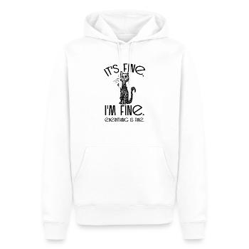 C’est bien drôle chat disant cadeau d’amant - Sweat à capuche Premium bio Homme - blanc - Devant - Nico (187cm)