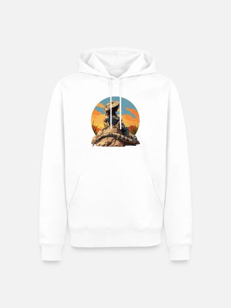 Agamen Agame - Männer Premium Bio Hoodie - Weiß