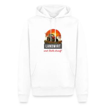 Landwirt Traktoren Trecker Bauer Dorf Bauernhof - Männer Premium Bio Hoodie - Weiß - Vorne - Nico (187cm)